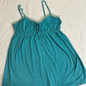 Teal Lace-Trimmed Camisole